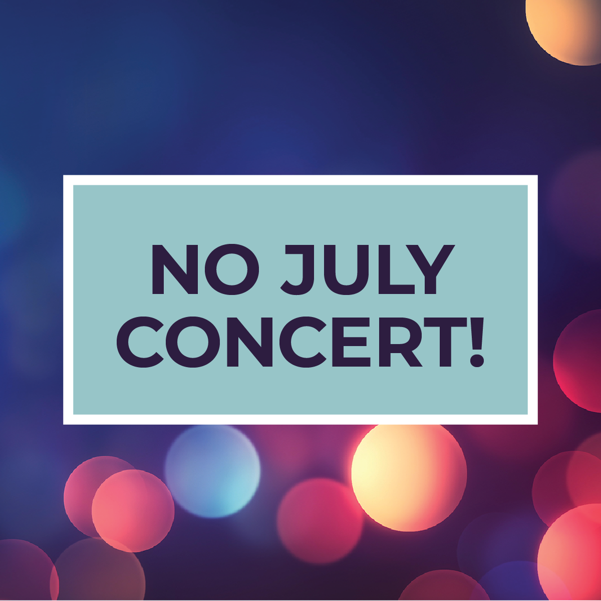 NO CONCERT